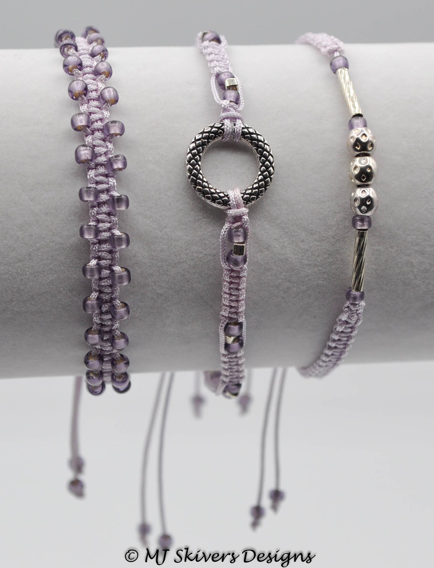 Macrame Stack Bracelet Set - Periwinkle