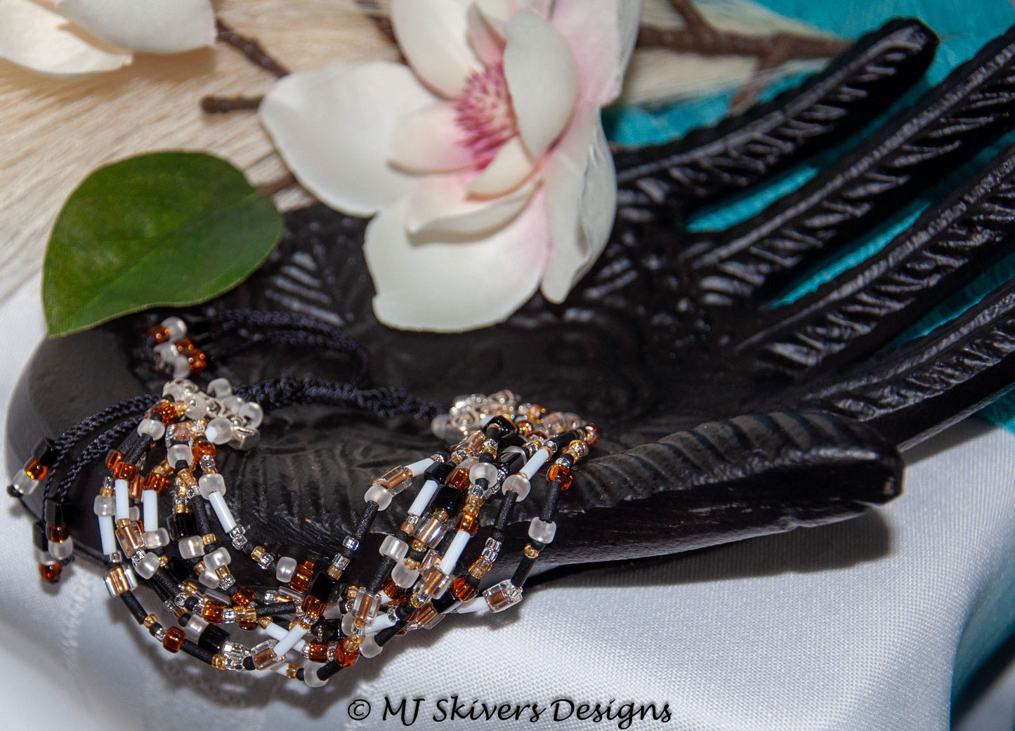 Seven Strand Adjustable Seed Bead Bracelet