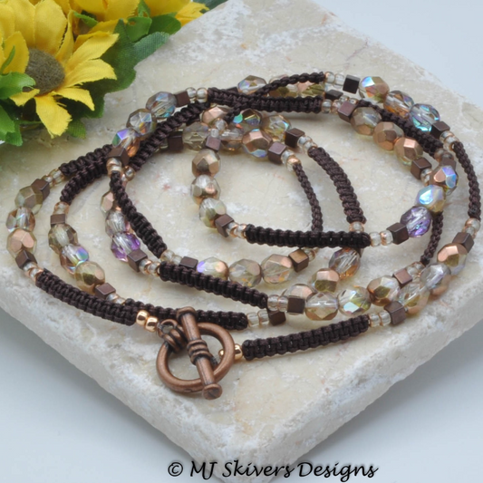 Macrame Inch Wrap Bracelet - Dark Brown