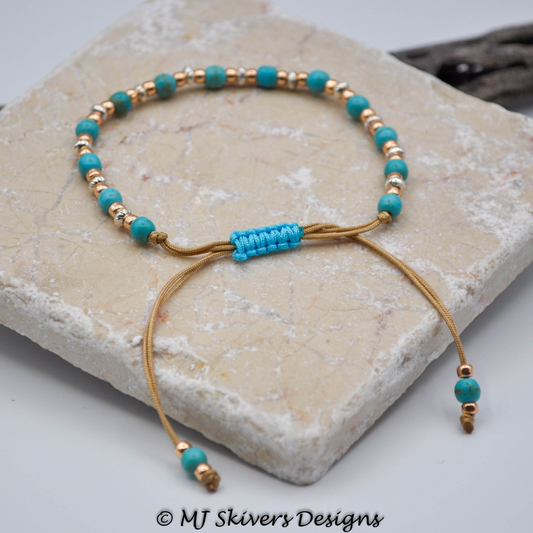 Turquoise Howlite Beaded Bracelet