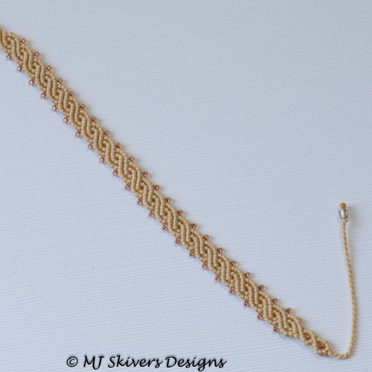 Macrame Double Ribbon Bracelet - Pale Yellow