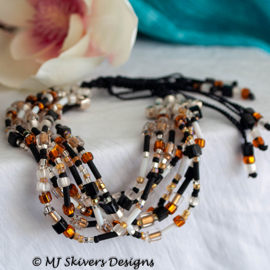 Seven Strand Adjustable Seed Bead Bracelet