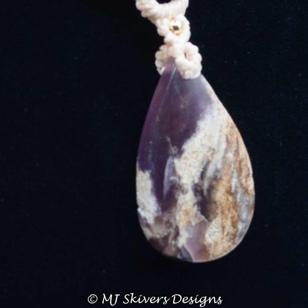 Macrame Intertwined Necklace - Amethyst